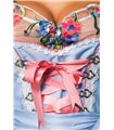 Dirndline Romantisches Dirndl inkl. Spitzenbluse blau/rosa/weiss - Dirndl Dirndline Romantisches Dirndl inkl. Spitzenbluse blau/rosa/weiss - Dirndl