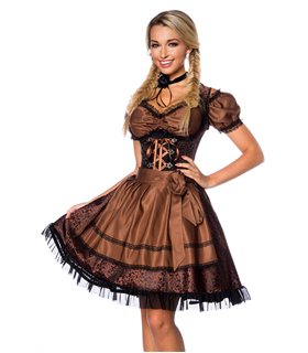 Sexy Premium Bluse &  Dirndl aus edlem Jacquard Karneval Halloween