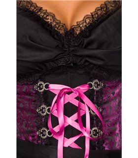 Sexy Premium Bluse &  Dirndl aus edlem Jacquard Karneval Halloween