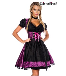 Sexy Premium Bluse &  Dirndl aus edlem Jacquard Karneval Halloween