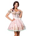 Dirndline Mini-Brokat-Dirndl inkl Spitzenbluse rosa - Dirndl