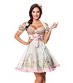 Dirndline Mini-Brokat-Dirndl inkl Spitzenbluse rosa - Dirndl