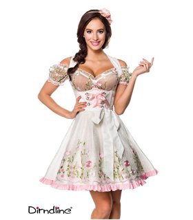 Dirndline Mini-Brokat-Dirndl inkl Spitzenbluse rosa - Dirndl Dirndline Mini-Brokat-Dirndl inkl Spitzenbluse rosa - Dirndl