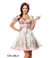 Dirndline Mini-Brokat-Dirndl inkl Spitzenbluse rosa - Dirndl