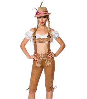 Dirndline Trachtenhose mit Stickereien schwarz