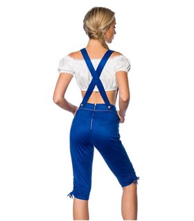 Dirndline Trachtenhose mit Stickereien schwarz