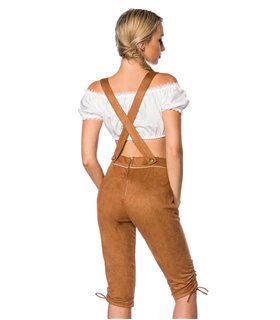 Dirndline Trachtenhose mit Stickereien schwarz