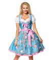 Dirndline Dirndl mit Blumenschürze grün/pink - Dirndl
