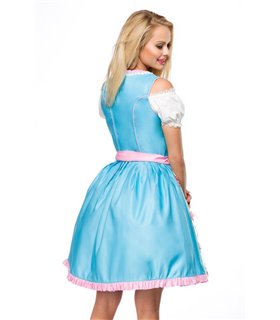 Dirndline Dirndl mit Blumenschürze grün/pink - Dirndl
