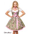 Dirndline Dirndl mit Blumenschürze grün/pink - Dirndl