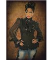 Jabot Blouse black Gothic & Steampunk