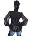 Jabot Blouse black Gothic & Steampunk