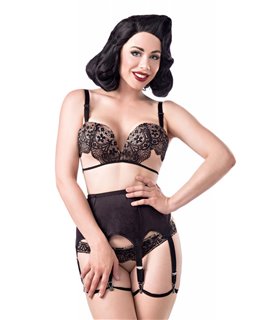 Belsira 3-teiliges BH-Set von Belsira beige/schwarz - Dessous