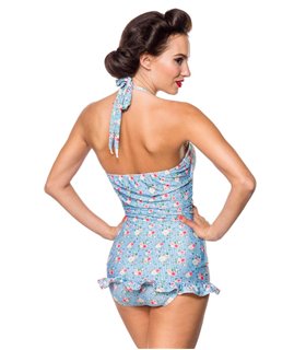 Belsira Vintage Badeanzug schwarz/pink - Monokinis & Badeanzüge