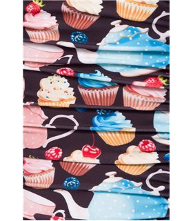 Belsira Vintage Badeanzug schwarz/pink - Monokinis & Badeanzüge