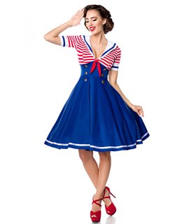 Swing-Kleid im Marinelook
