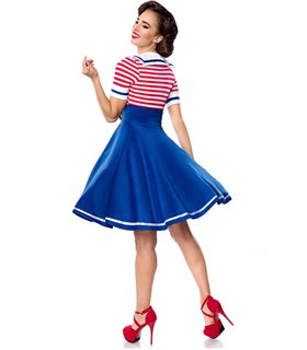 Swing-Kleid im Marinelook