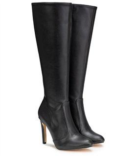 Michael Soul DONNA - Klassische Stiletto Stiefel in schwarz matt