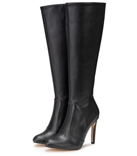 Michael Soul DONNA - Klassische Stiletto Stiefel in schwarz matt
