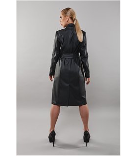 schwarzer Mantel TDSelina001 von Demoniq Total Domination Collection