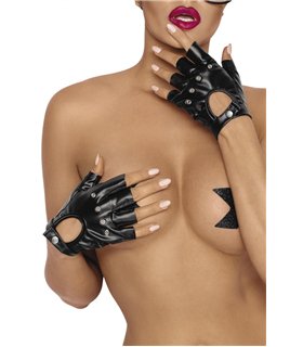 kurzer Powerwetlook Handschuh F264 von Noir Handmade Fucking Fabulous Collection