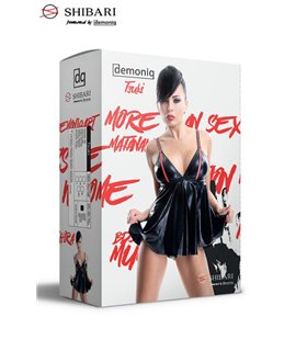 schwarzes Chemise Tsuki von Demoniq Shibari Collection