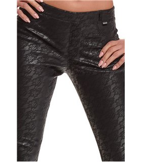 schwarze Leggings BRConstanza001 von Demoniq Black Rose 2,0 Collection