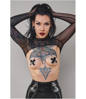 schwarzes Damen-Top TDInge001 von Demoniq Total Domination Collection schwarzes Damen-Top TDInge001 von Demoniq Total Domination Collection
