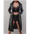 schwarzer Mantel TDSelina001 von Demoniq Total Domination Collection