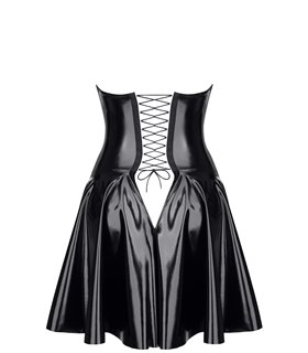 Verführerisches Lack-Minikleid TDJutta001 mit Schnürung | Demoniq