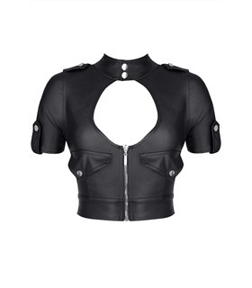 schwarzes Damen-Top BREnrica001 von Demoniq Black Rose 2,0 Collection