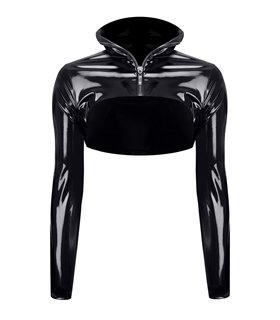 schwarze kurze Jacke TDNele001 von Demoniq Total Domination Collection schwarze kurze Jacke TDNele001 von Demoniq Total Domination Collection