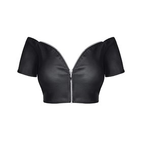 schwarzes Damen-Top BRMarina001 von Demoniq Black Rose 2,0 Collection