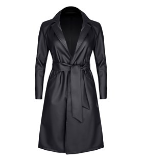 schwarzer Mantel TDSelina001 von Demoniq Total Domination Collection