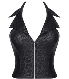 schwarzes Top BRLudmila001 von Demoniq Black Rose 2,0 Collection