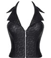 schwarzes Top BRLudmila001 von Demoniq Black Rose 2,0 Collection