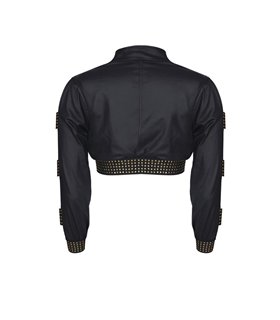 schwarzer kurze Damen Jacke CBMartha001 von Demoniq Cash Baby Collection schwarzer kurze Damen Jacke CBMartha001 von Demoniq Cash Baby Collection