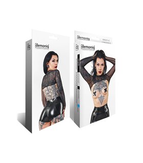 schwarzes Damen-Top TDInge001 von Demoniq Total Domination Collection schwarzes Damen-Top TDInge001 von Demoniq Total Domination Collection