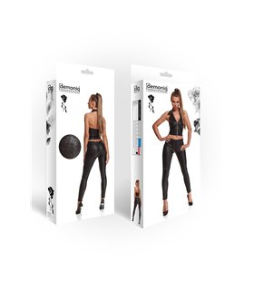 schwarze Leggings BRConstanza001 von Demoniq Black Rose 2,0 Collection