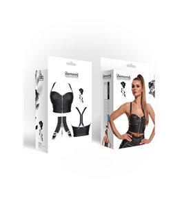 schwarzes Damen-Top BRMarta001 von Demoniq Black Rose 2,0 Collection