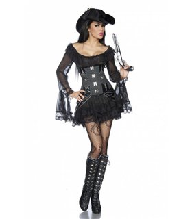 Sexy Piratenkleid / Long-Bluse Karneval Halloween