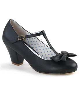 Retro T-Riemchen Pumps WIGGLE-50 - Schwarz Retro T-Riemchen Pumps WIGGLE-50 - Schwarz