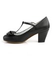 Retro T-Riemchen Pumps WIGGLE-50 - Schwarz Retro T-Riemchen Pumps WIGGLE-50 - Schwarz