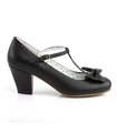 Retro T-Riemchen Pumps WIGGLE-50 - Schwarz