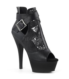Peeptoe Bootie KISS-257 - Schwarz