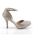 D'Orsay Pumps COVET-03 - Nude Glitter D'Orsay Pumps COVET-03 - Nude Glitter