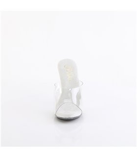 CUPID-401 - Pantolette - Silber/Klar | Fabulicious