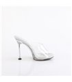 CUPID-401 - Mules - Silver/Clear | Fabulicious CUPID-401 - Mules - Silver/Clear | Fabulicious