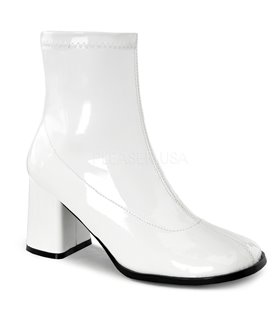 Klassische Stiefelette GOGO-150 - Lack Weiß