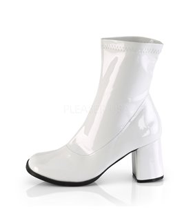 Klassische Stiefelette GOGO-150 - Lack Weiß